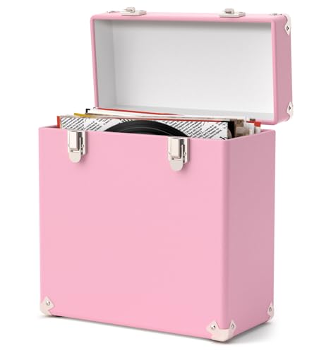 レコードキャリーケース Amazon.com: LoopTone Retro Vinyl Record Storage Carrying